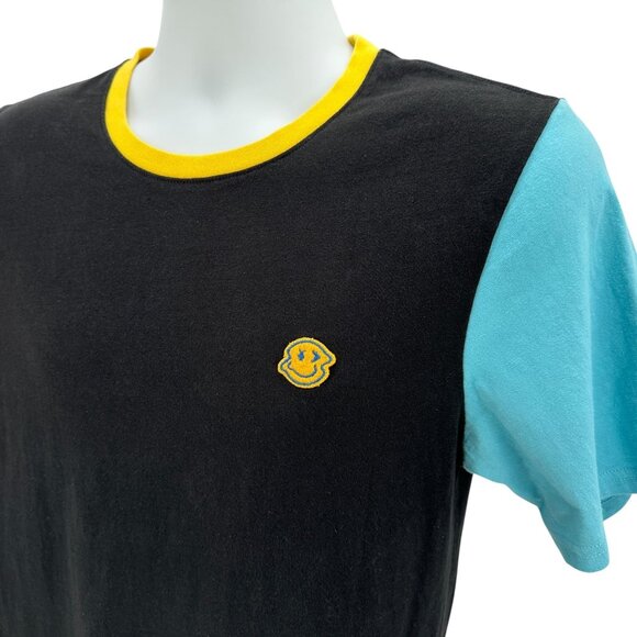 Dutch Bros Mens Medium T-Shirt Colorblock Logo Short Sleeve Ringer Tee - Picture 2 of 4